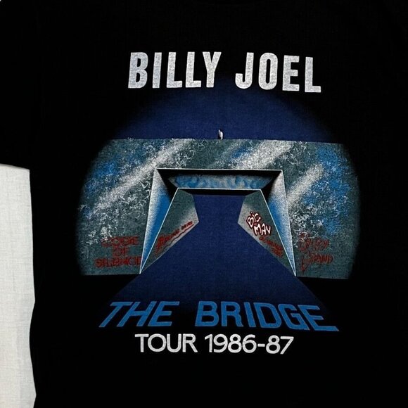 Billy Joel T-Shirt Vintage The Bridge Tour Concert Music Fan Graphic 73 - Picture 2 of 5